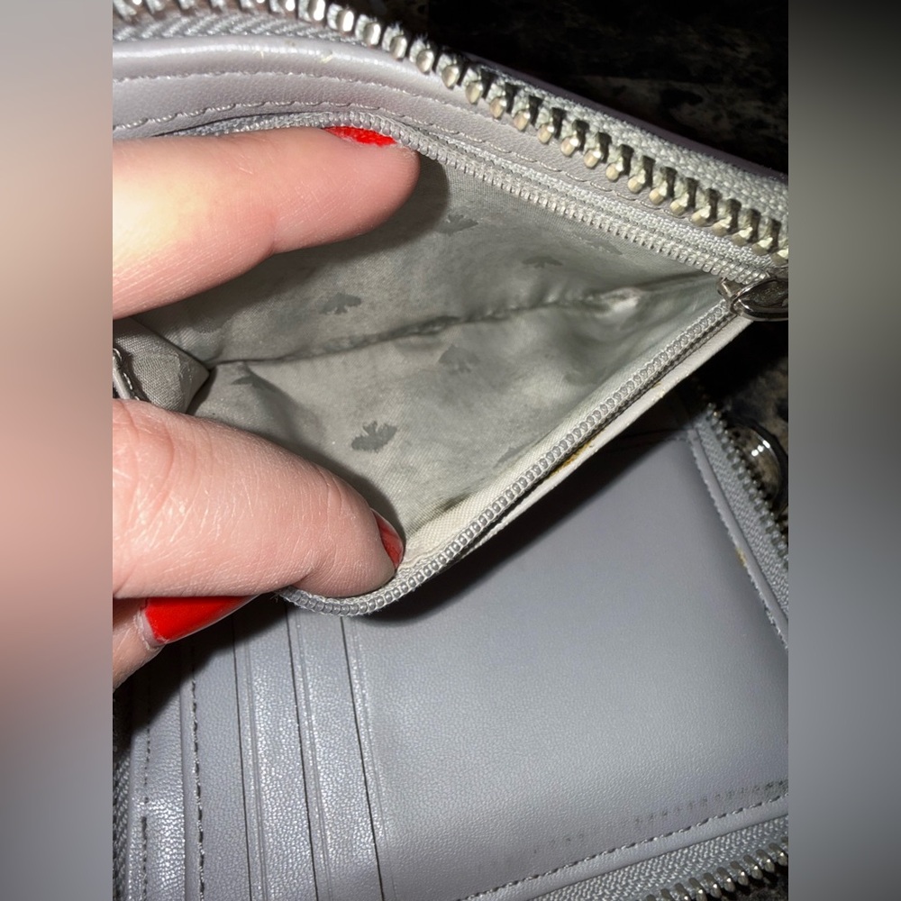 Kate Spade Staci Small Colorblock Zip Around Wallet – Parchment/Grey - Picture 12 of 16